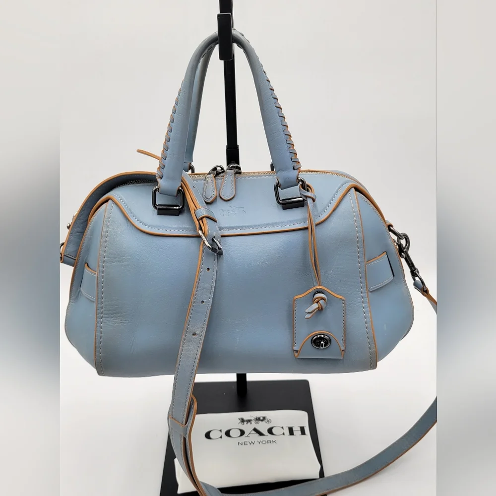 Coach Ace Satchel, GUC, Cornflower Blue - Picture 13 of 16